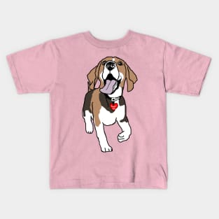 Cute puppy funny happy puppy Kids T-Shirt
